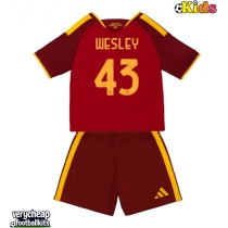 AS Roma Wesley Franca #43 Replica Home Minikit 2026-27 Short Sleeve (+ pants)